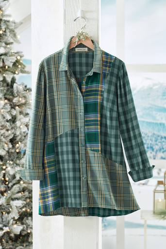Into the Mix Plaid Tunic