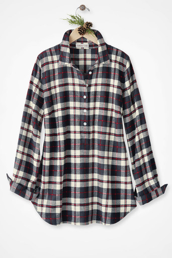 Joyful Celebration Plaid Tunic