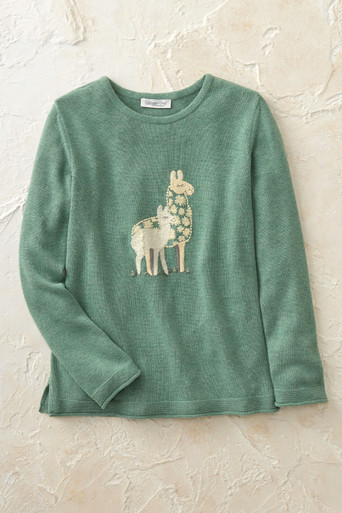 Llama Mama Embroidered Sweater