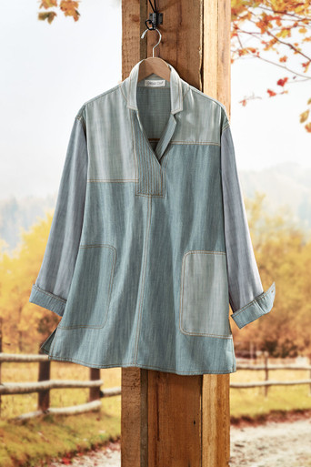 Mixed TENCEL™ Oversized Shirt