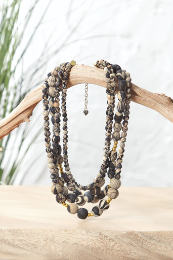 Night Skies Kantha Necklace
