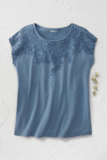 Precious Petals Embroidered Tee