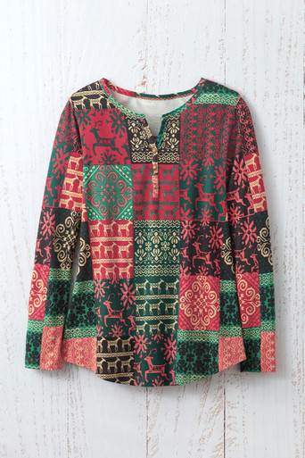 Rustic Reindeer Henley